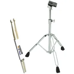 Roland PDS-20 Pad-Stativ mit Drumsticks (Perkussionsinstrument), Instrumentenständer + Halter, Silber