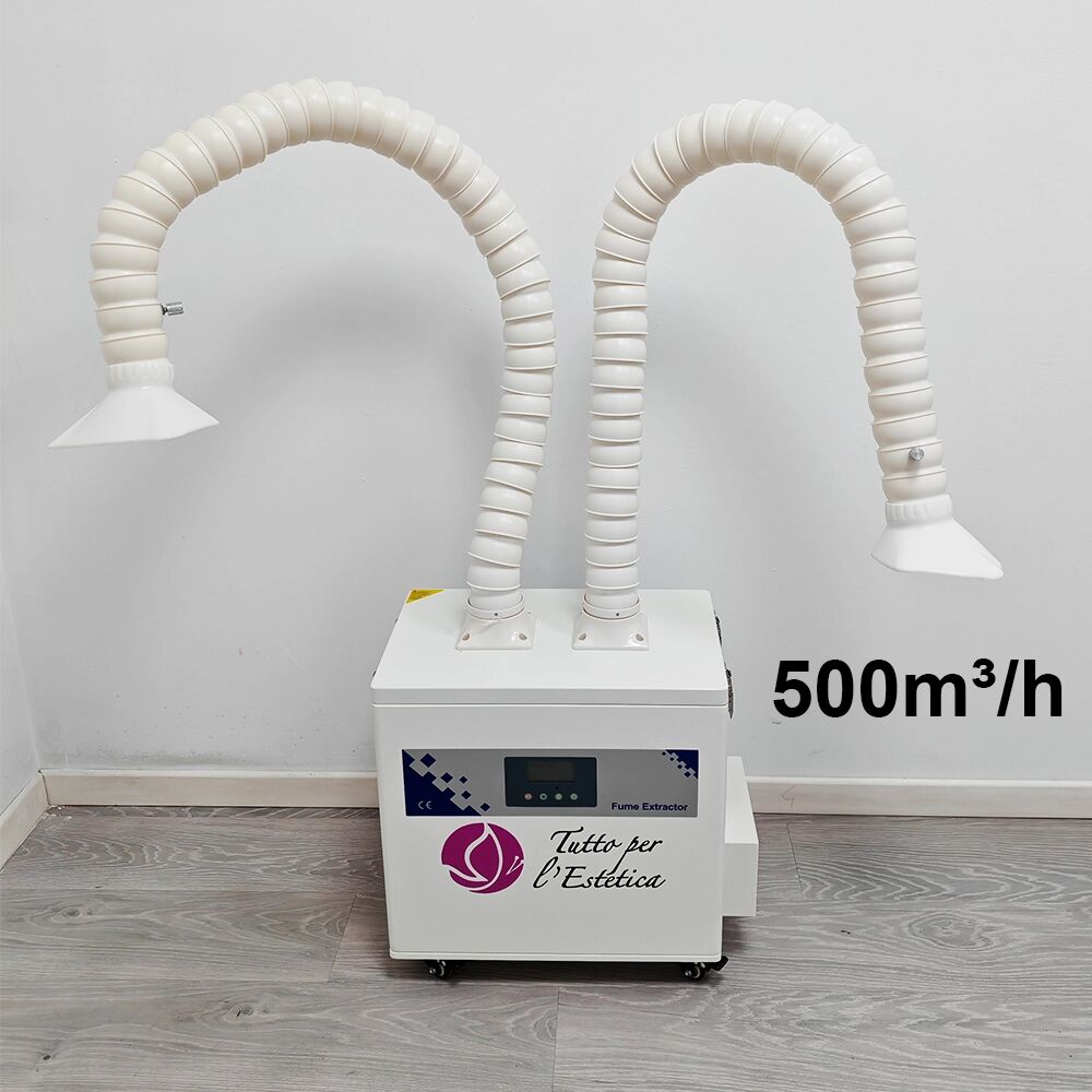 Aspiratore DOPPIO 500 m3 carboni attivi Professionale per estetista manicure pedicure polveri sottili estetista centro estetico