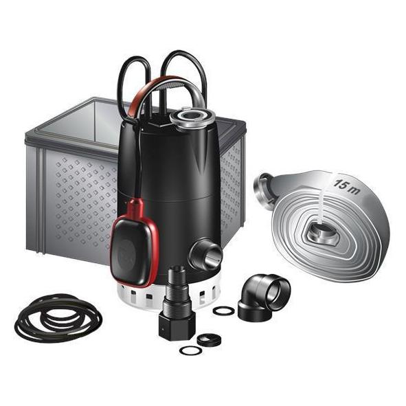 Grundfos Grundf Hochwasser-Komplettpaket MULTIBOX 230 V, 10 m Kabel CC 7 A1, 0,38 kW (Kellerpumpe, Schmutzwasserpumpe) (97519841)