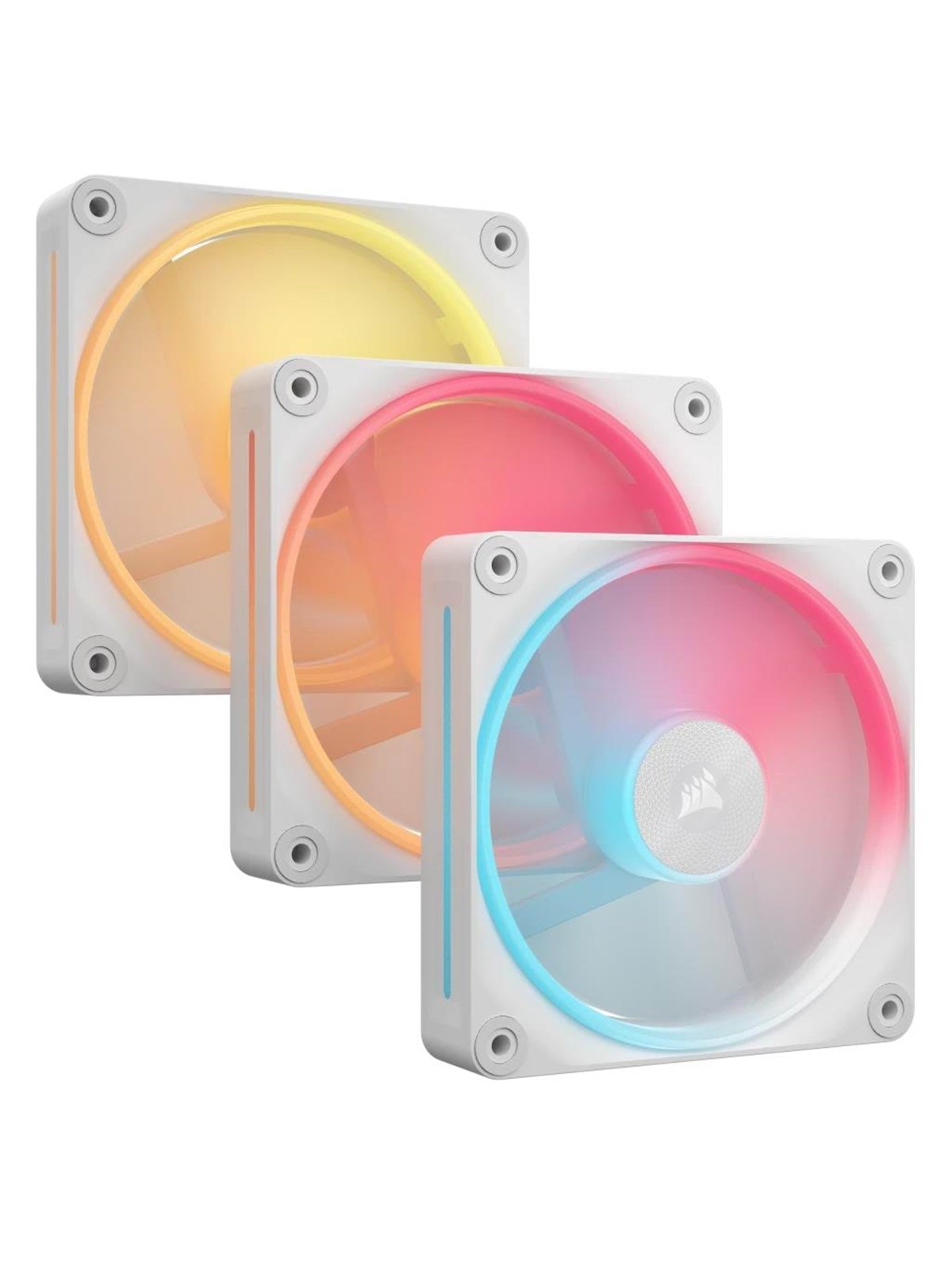Corsair iCUE LINK LX120-R 3-pack - Gehäuselüfter - 120mm - Weiß mit RGB LED - 37 dBA
