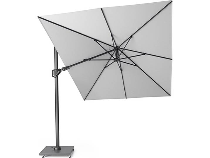 Platinum Sun & Shade – Zweefparasol – Challenger T² - 350x260cm – Wit – Dubbel Kantelbaar – 360° Draaibaar – 96% UV protectie