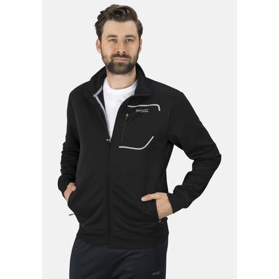 Sweatjacke STOOKER MEN "SIDNEY Sweatjacke Sportjacke", Herren, Gr. M, schwarz, Sweatware, 55% Polyester, 45% Baumwolle, regular fit, ohne Ausschnitt, Sweatjacken Sweatjacke, Sportjacke Stehkragen Regular Fit für Herren