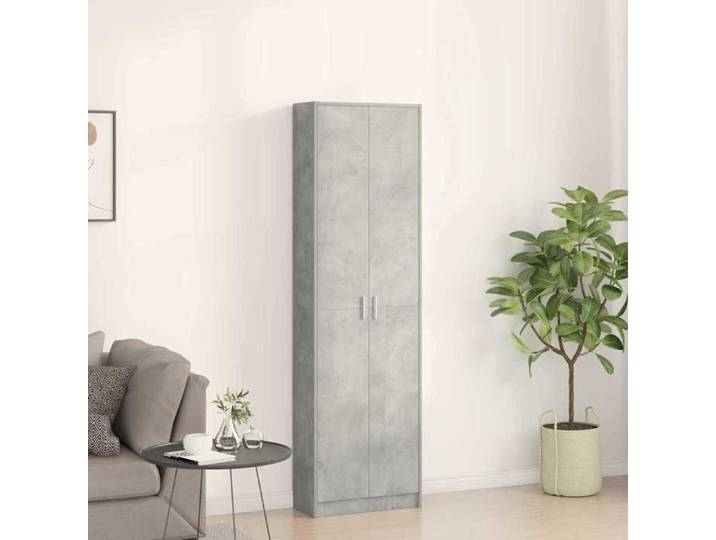Gris Armoire de chambre Cabinet Gris béton 55x25x189 cm Bois d'ingénierie N1493