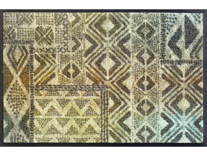 Fussmatte und Läufer Aztec Nomad , grün (bunt), B:40cm H:7mm L:60cm, Obermaterial: 100% Polyamid, WASH+DRY BY KLEEN-TEX, Teppiche, Fussmatte