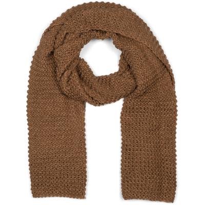 Strickschal STYLEBREAKER "Langer Strick Schal mit Wellen Strickmuster", Damen, braun, Obermaterial: 100% Polyacryl PAN., Modisch, Modetücher