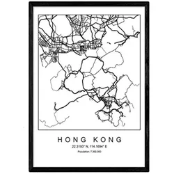 POSTER Hong Kong Nordico Stil A3 Rahmenlos