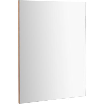 Badspiegel WELLTIME "Lund Badezimmerspiegel Spiegelschrank ohne LED Beleuchtung", silber (natur), B:58cm H:70cm T:1,8cm, MDF, Spiegelglas, Spiegel, Badspiegel, Spiegel Breite 58cm klassisches Design fürs Badezimmer
