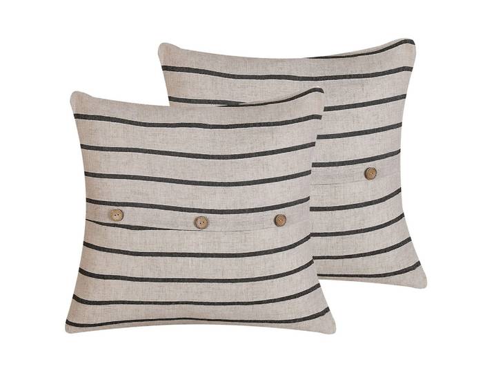 DEKOKISSEN 2er-Set Beige 43/43 cm Cynara