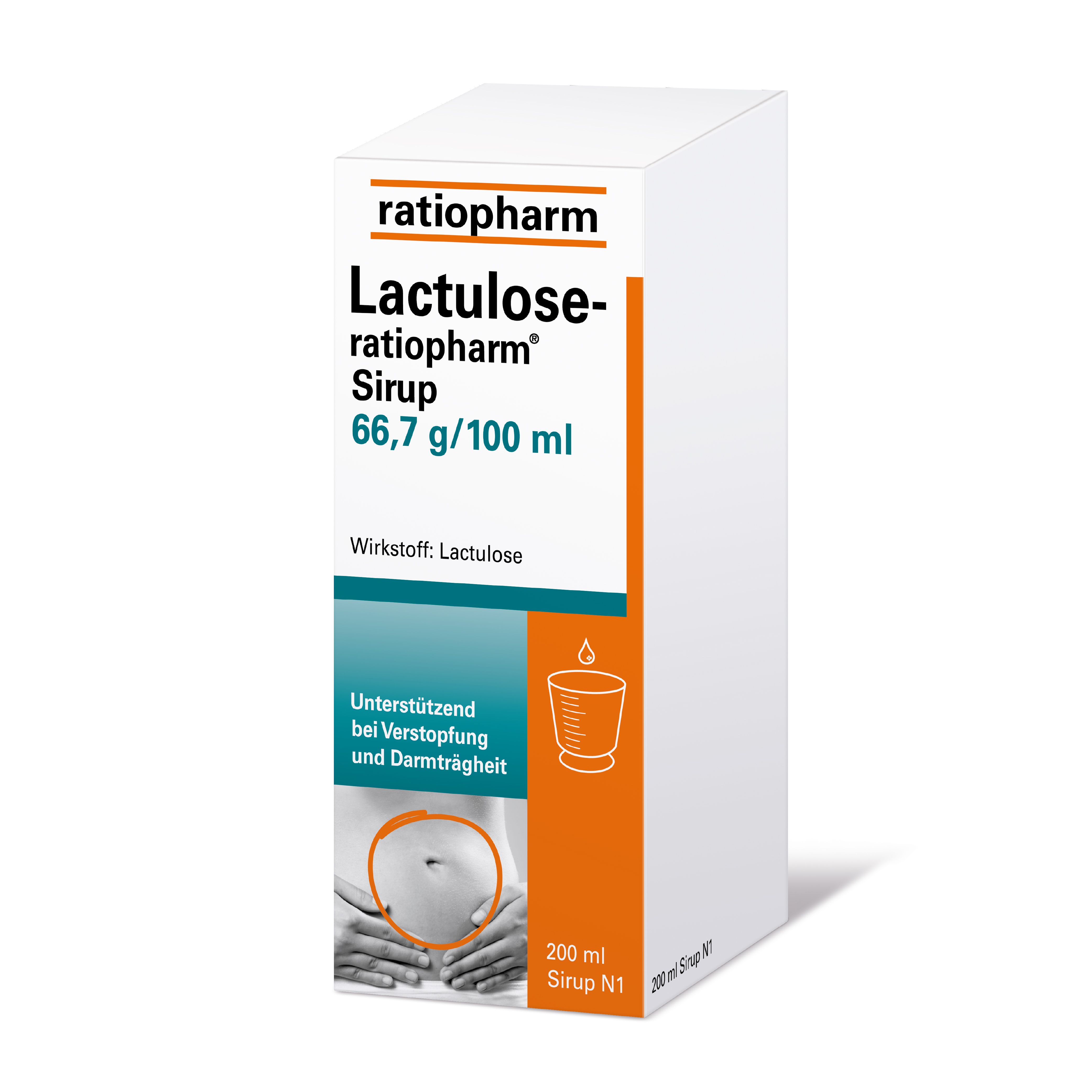 LACTULOSE-ratiopharm Sirup 200 ml