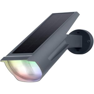 OSRAM Wandleuchte Endura Garden, Kunststoff, für außen (IP44), Solarbetrieb, anthrazit, RGB, mit LED