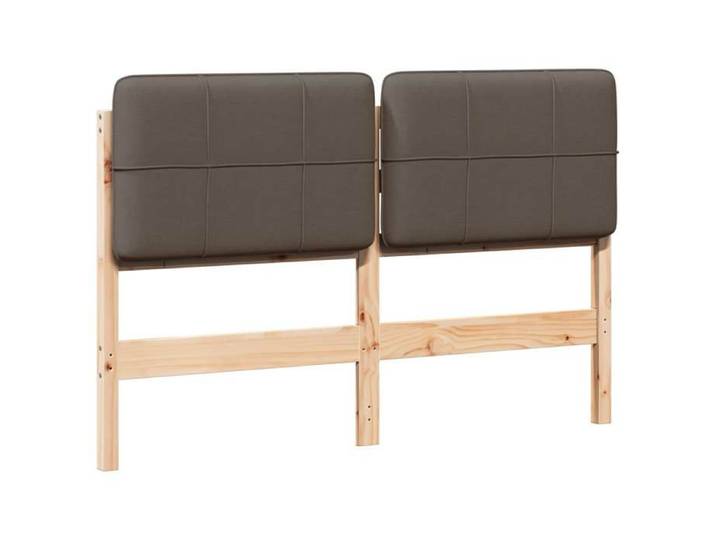 Accessoire de lit - Marron - Tête de lit capitonnée Marron et Taupe 150 cm Pin massif_40215