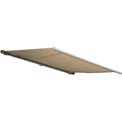 Elektrische Kassettenmarkise T122, Markise Vollkassette 4x3m ~ Polyester Creme