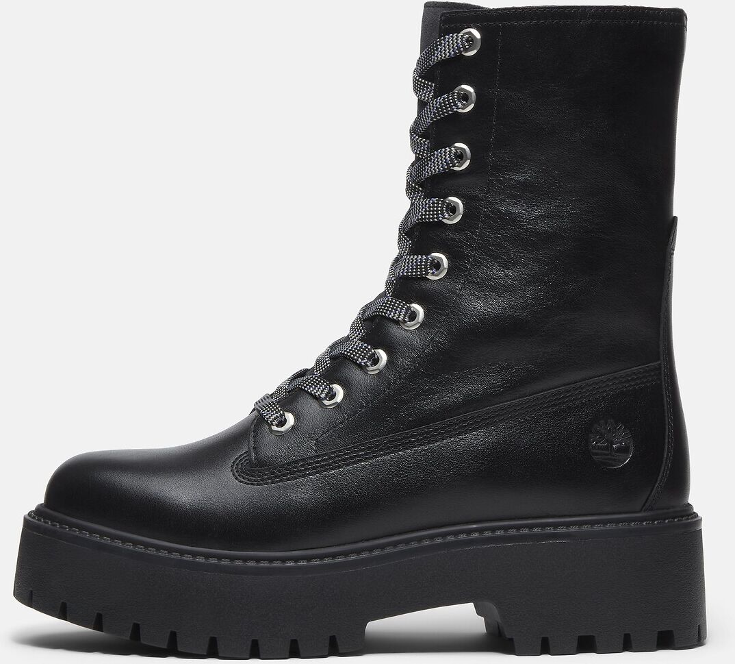 TIMBERLAND Bottines compensées à lacets, en cuir, Stone Street Mid Lace