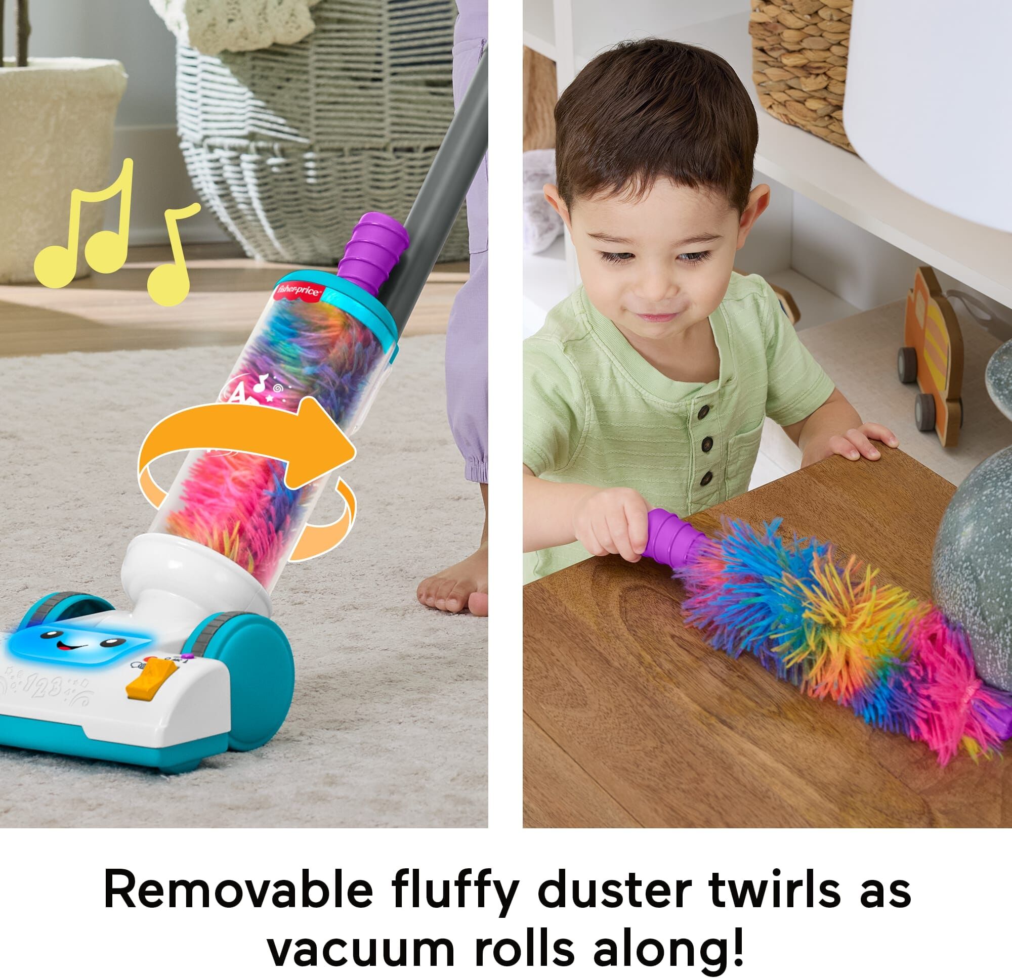 Fisher-Price Laugh And Learn Vacuum Toy for Toddlers - Encourages Language Development and Role-Play - Mattel