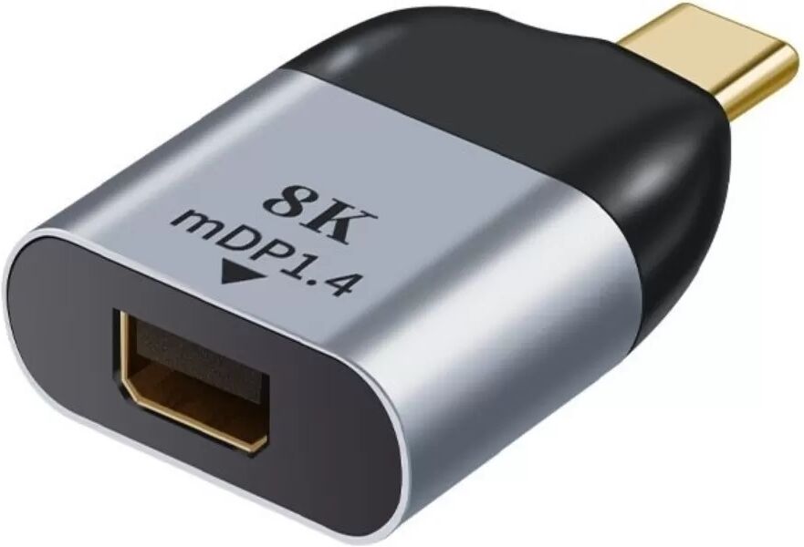 INF Mini DP Buchse auf USB-C Stecker Adapter - 8K Video & Audio Konverter