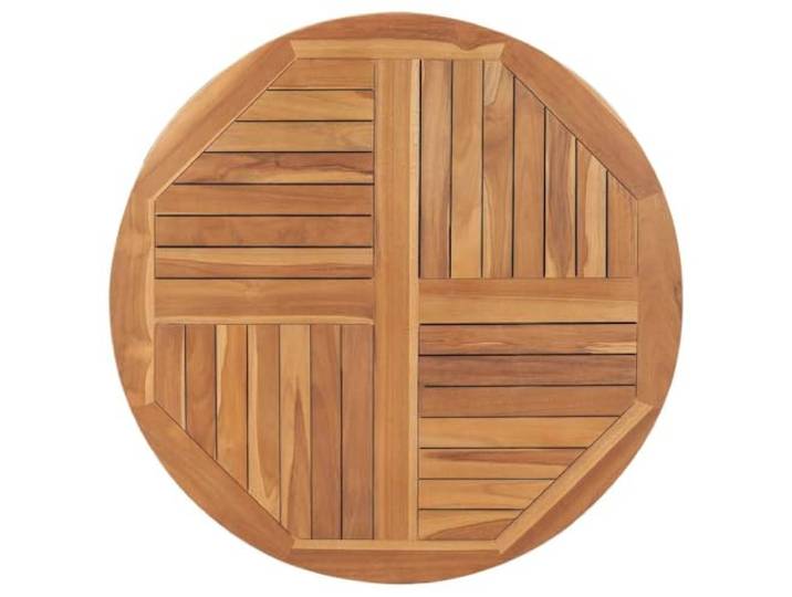 GKHPYURE Tischplatte aus massivem Teakholz, rund, 2,5 cm, 90 cm Massives Teakholz, abgelagert, ofengetrocknet, fein geschliffen, 4-Wege-Latten, pflegeleicht