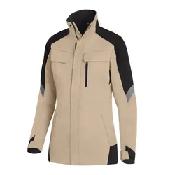 Damen Arbeitsjacke "ANDREA" - S - beige/schwarz