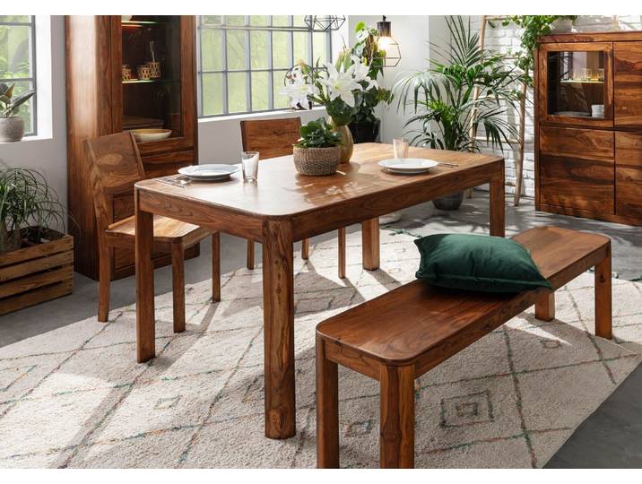Esstisch Sheesham 200x100x76 walnuss gewachst TORONTO #225