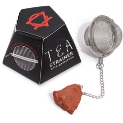 Raw Crystal Gemstone Tea Strainer - Red Jasper