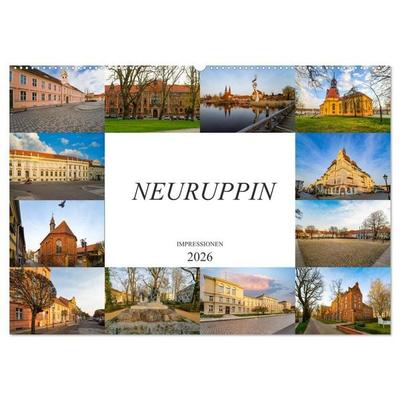 Neuruppin Impressionen (Wandkalender 2026 DIN A2 quer), CALVENDO Monatskalender