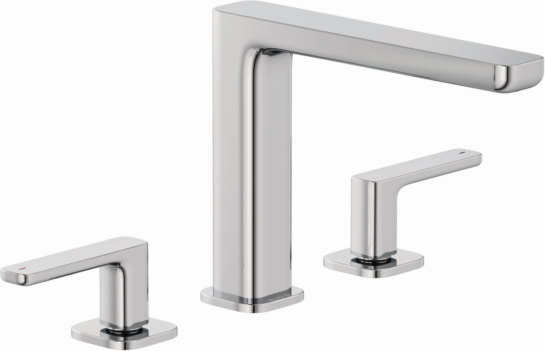 Kludi RENON 3-Loch Waschtischarmatur 423930575 mit Push Open chrom