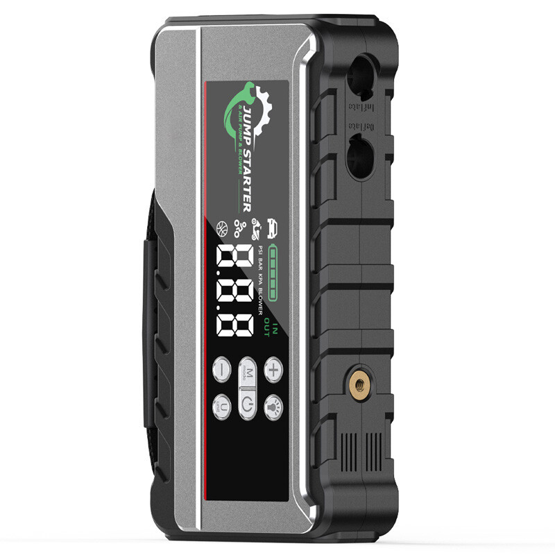 Porbi X11 Jumpstarter met Luchtcompressor 3000 A, 24800 mAh Batterij Booster en 150PSI Bandenpomp, PD65W Powerbank voor 12 V Benzine en Diesel Voertuigen, SUV, Bestelwagen en Motorfiets