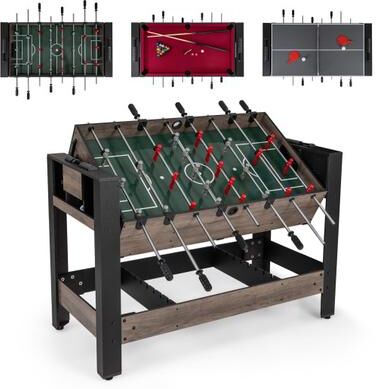 Costway 49 inch Combo Game Table with Pool Billiards-Brown