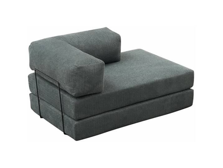 Bettsofa Foldbar Grün Fabric: 100 Prozent CHENILLE B 140 T 95 cm - Material: Fabric: 100% CHENILLE