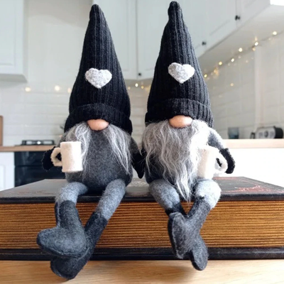 Playful Picks Handmade Coffee Gnome Perfect Gift For Coffee Lovers, Christmas & Housewarming Black Right