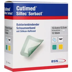 Cutimed Siltec Sorbact B PU-Verb.12,5x12 12 St
