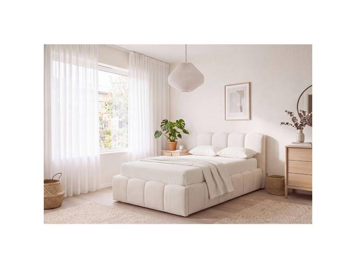 Livetastic Polsterbett, Creme, Kunststoff, Pappel,Pappel, Sperrholz,Sperrholz, 90x200 cm, gepolstertes Kopfteil, Stoffauswahl, in verschiedenen Größen erhältlich,nicht verstellbar, Schlafzimmer, Betten, Polsterbetten