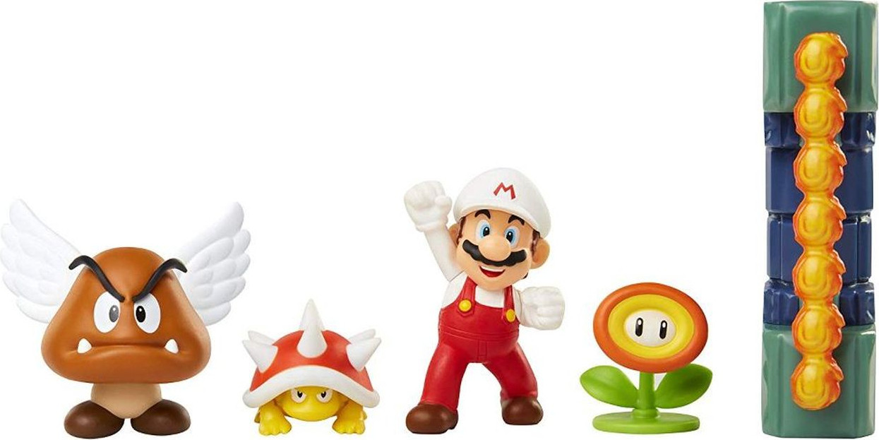 Jakks Pacific Nintendo Lava Kasteel Diorama met figuurtjes, 6,5 cm