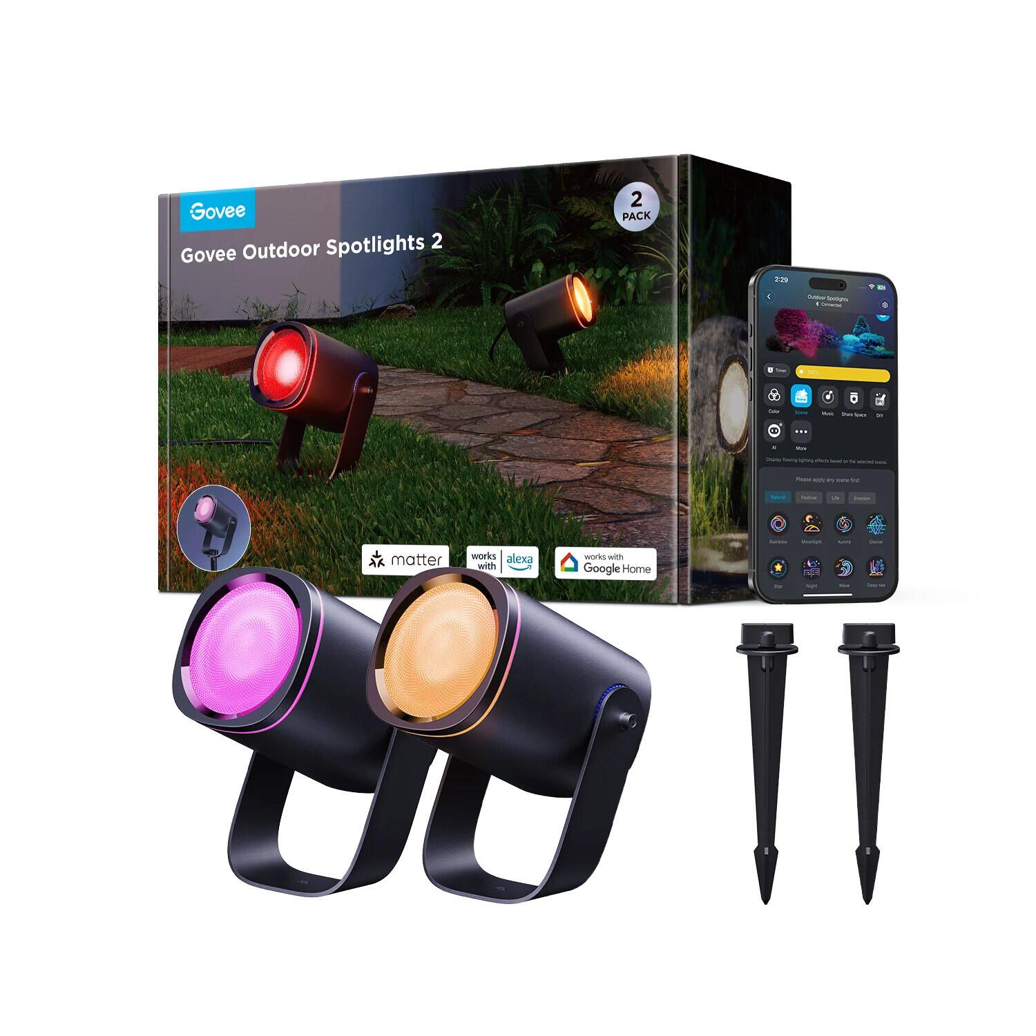 Govee Outdoor Spotlights 2 H7093
