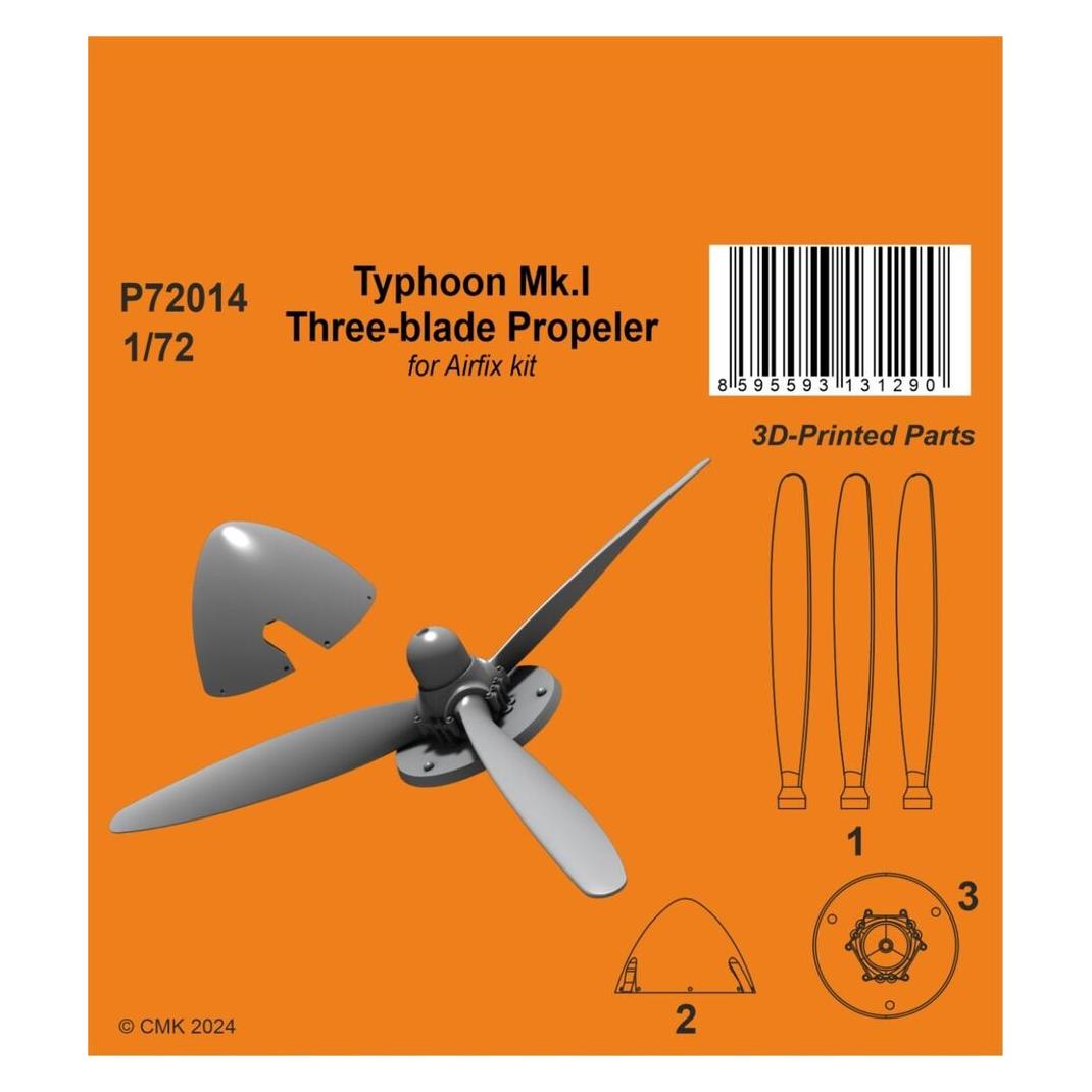 CMK Typhoon Mk.I Three-blade Propeler 1/72 (129-P72014)
