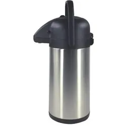 PBS Austria Pump-Thermoskanne 2,5l Edelstahl, Thermoskanne, Silber