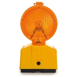 Perel Orangefarbene LED-Baustellenlampe, für hohe Sichtbarkeit auf der Baustelle oder in gefährlichen Bereichen