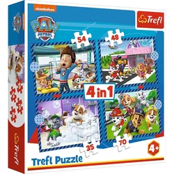 Puzzle - 4 in 1 - Hundeangelegenheiten - Paw Patrol - Trefl 34650