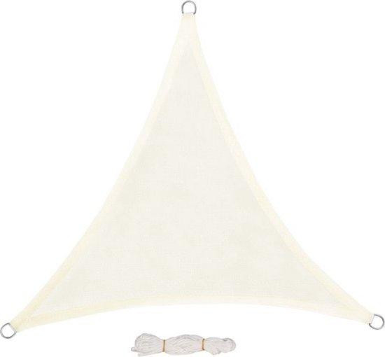 In And Outdoormatch Driehoekig schaduwdoek beige HDPE B/D/H: 3,6 x 3,6 x 3,6 m
