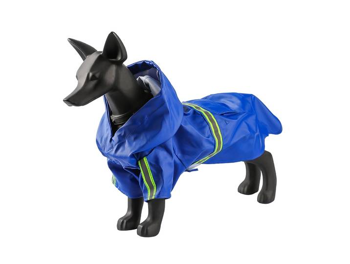 Hunde Regenmantel wasserdicht Grösse M blau