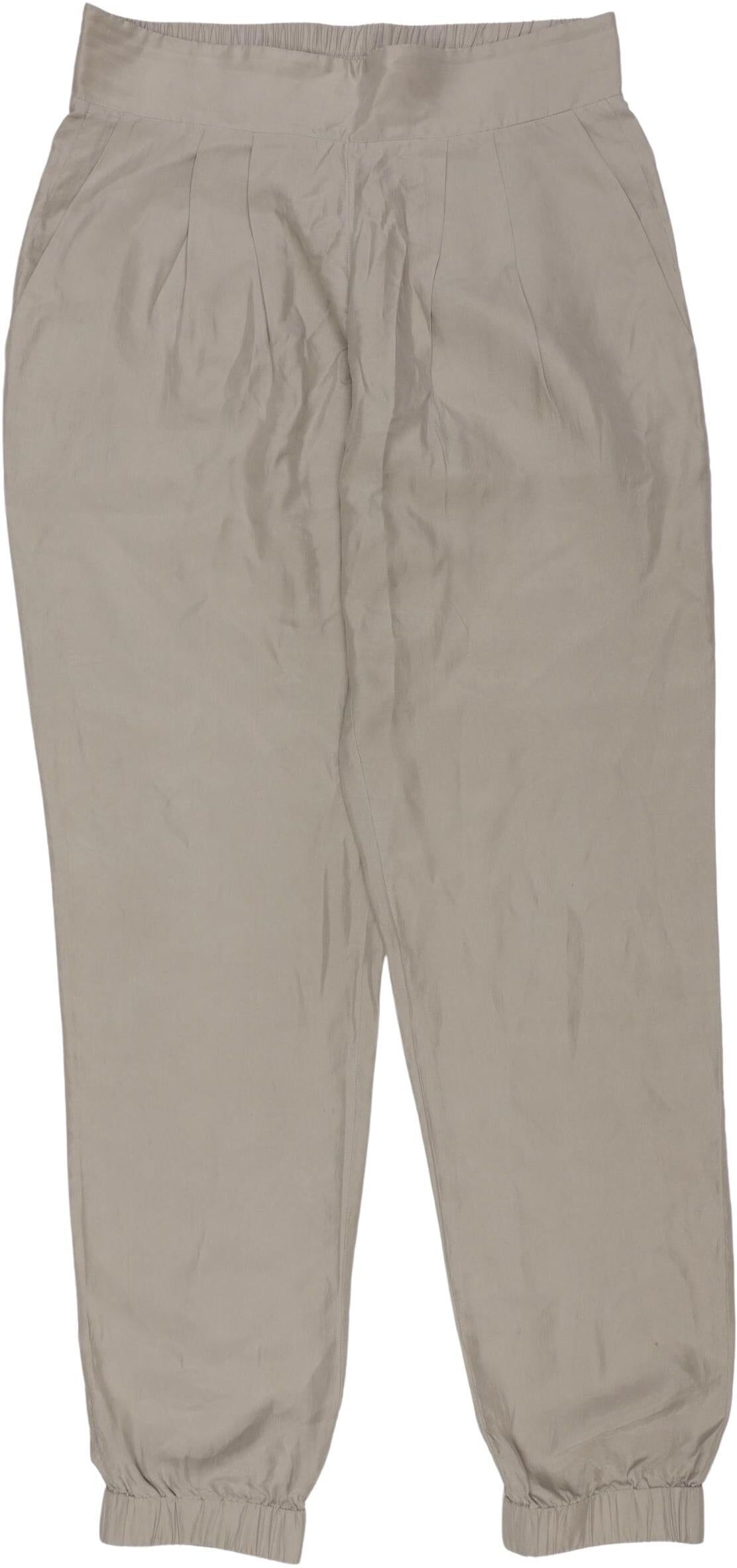 Giorgio Armani Emporio Armani Damen Stoffhose, Beige, Gr. EU 32 (IT 38), Seide - Second Hand