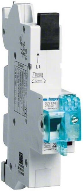 Hager Interrupteur SLS 16A avec adaptateur HTS116E (HTS116E)