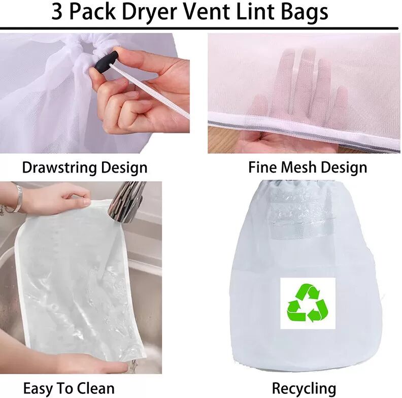 INF Kit de sac récupérateur de charpie pour conduit de sécheuse