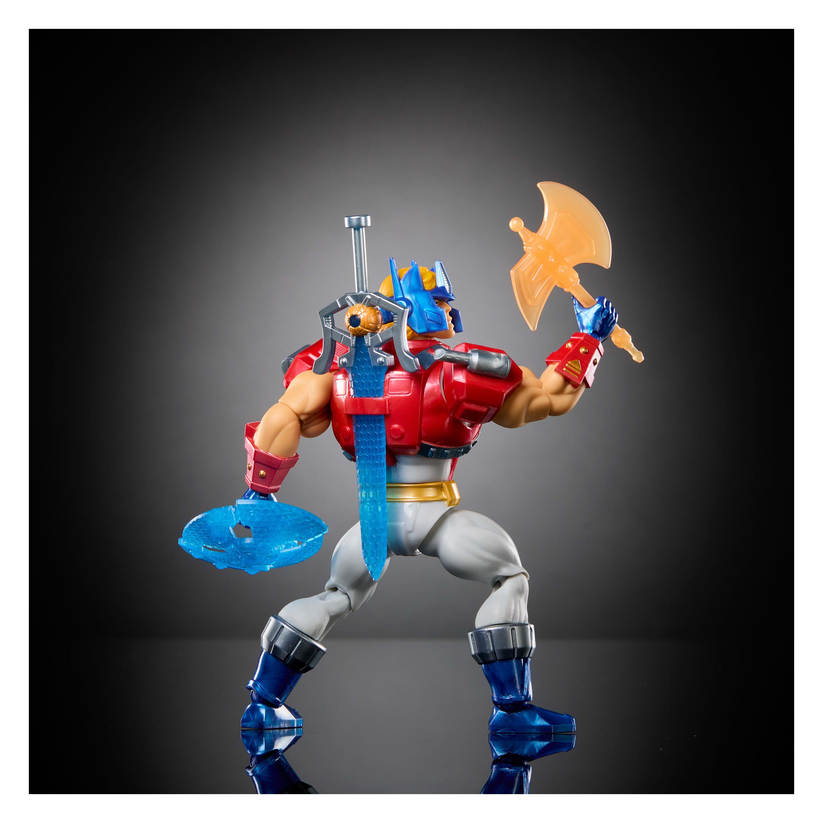 Mattel Masters of the Universe x Transformers Optimus Prime Armor He-Man Action Figure (JGT18)
