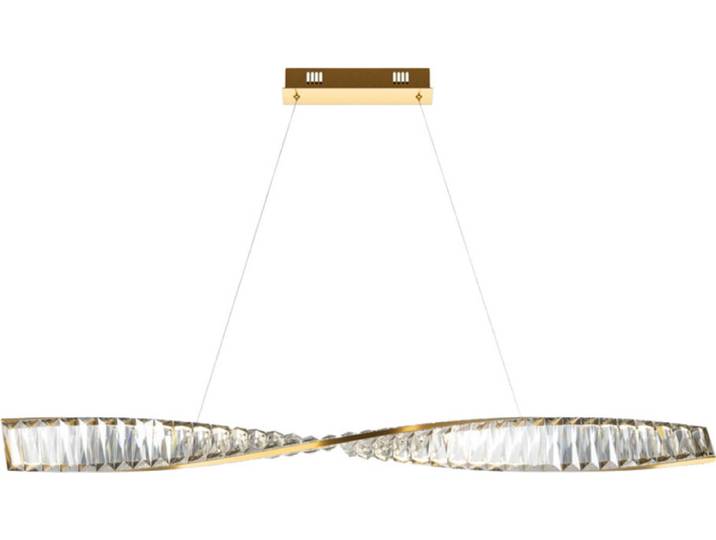 MAYTONI LED-Pendelleuchte Kristall Messing - Kronleuchter Gold