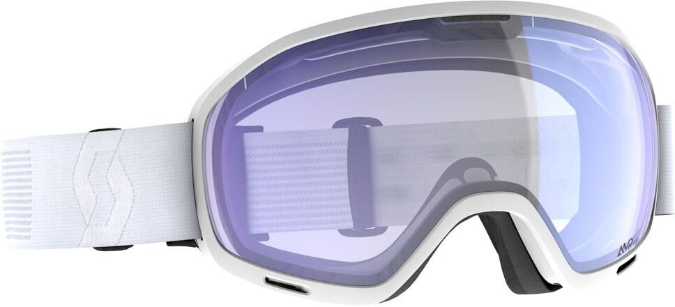 Scott  - Unlimited II Otg Mineral White Amp Illuminator Blue Chrome - Masque de Ski
