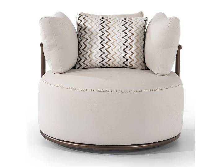 JVmoebel Sessel Runder Luxus-Sessel mit bequemer Polsterung in elegantem Design (Sessel), Made in Europa