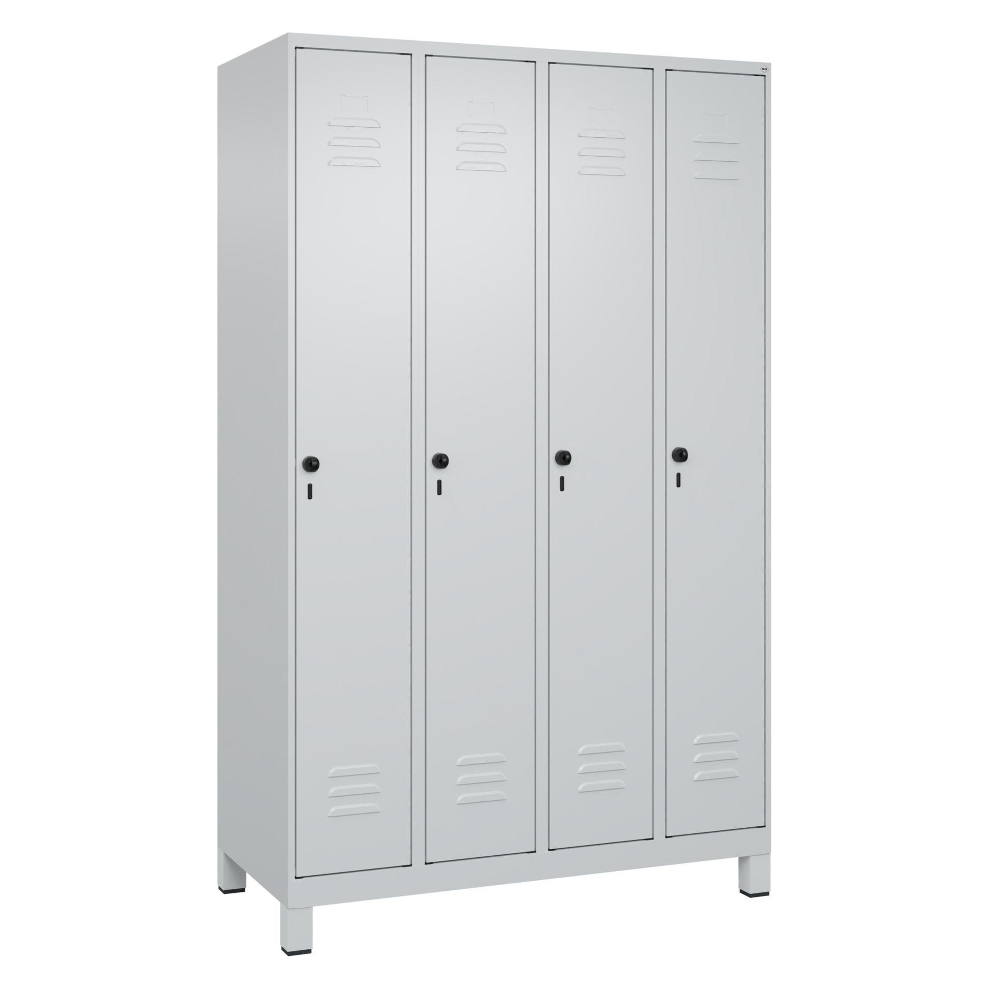 C+P CP Spind Classic Plus lichtgrau 080010-40 S10009, 4 Schliessfächer 120,0 x 50,0 x 195,0 cm (120 cm, 195 cm) (080010-40|S10009)