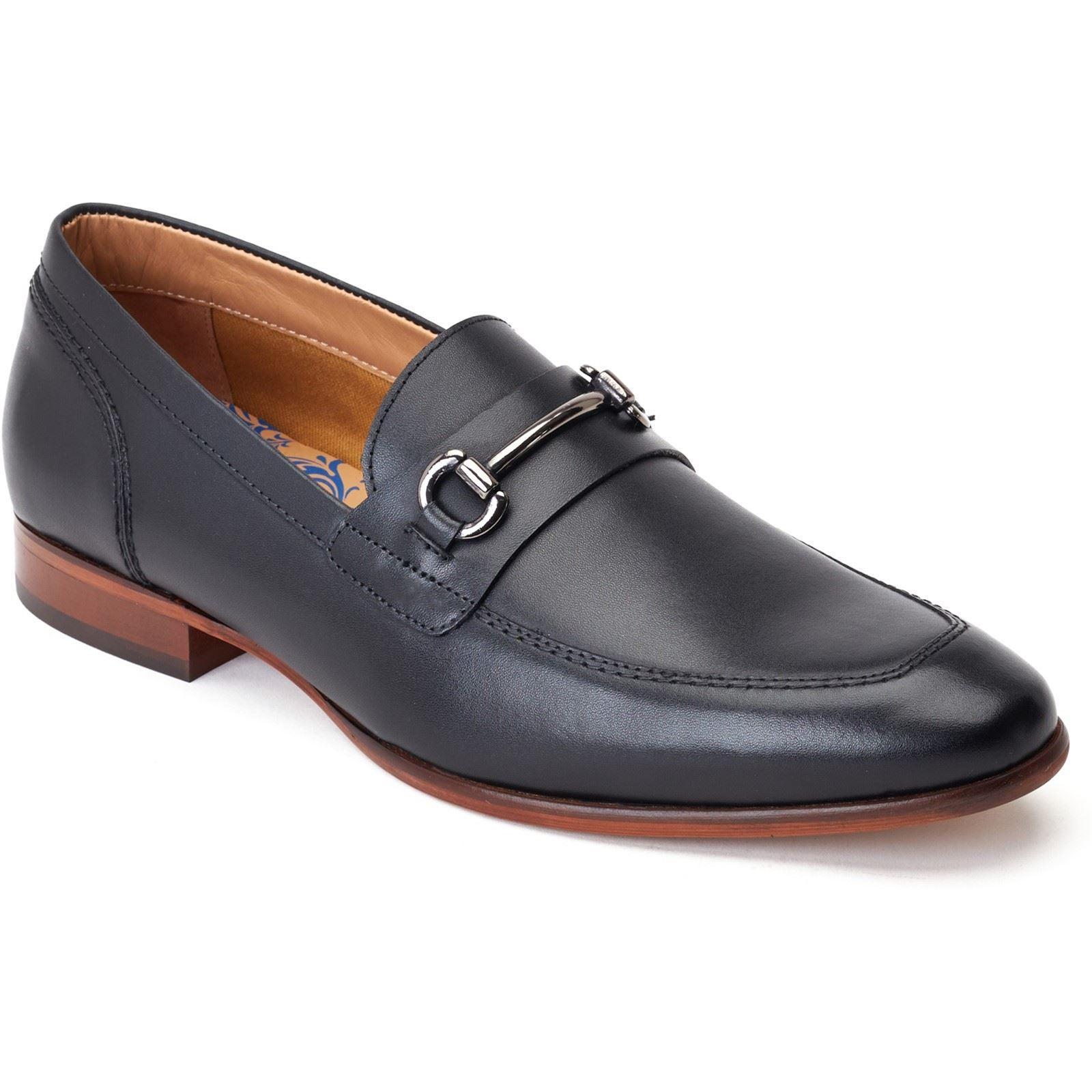 Base London Russo Leren Herenpantoffels Zwart