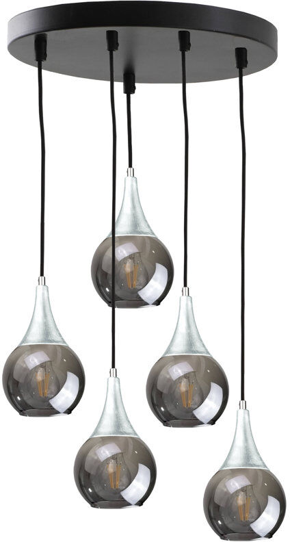 George Oliver Creekmore 5 - Light Cluster Pendant Grey/Black/Silver