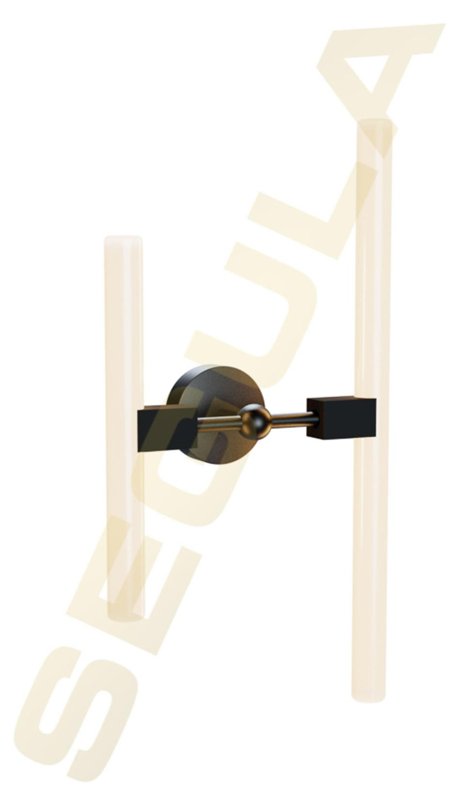 Segula Plano Wandlamp, 2 lampen, Zwart, IP20